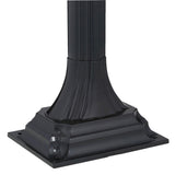 Pedestal All-in-One, Large, Aluminum, Locking, Mailbox & Post Combo, Black - Super Arbor