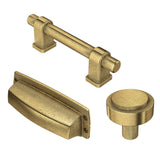 Soft Industrial 1-1/4 in. ( 32 mm) Vintage Brass Round Cabinet Knob - Super Arbor