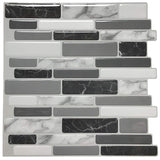 Art3d Gray Marble 12 in. x 12 in. Peel and Stick Wall Tile Backsplash (6-Pack)