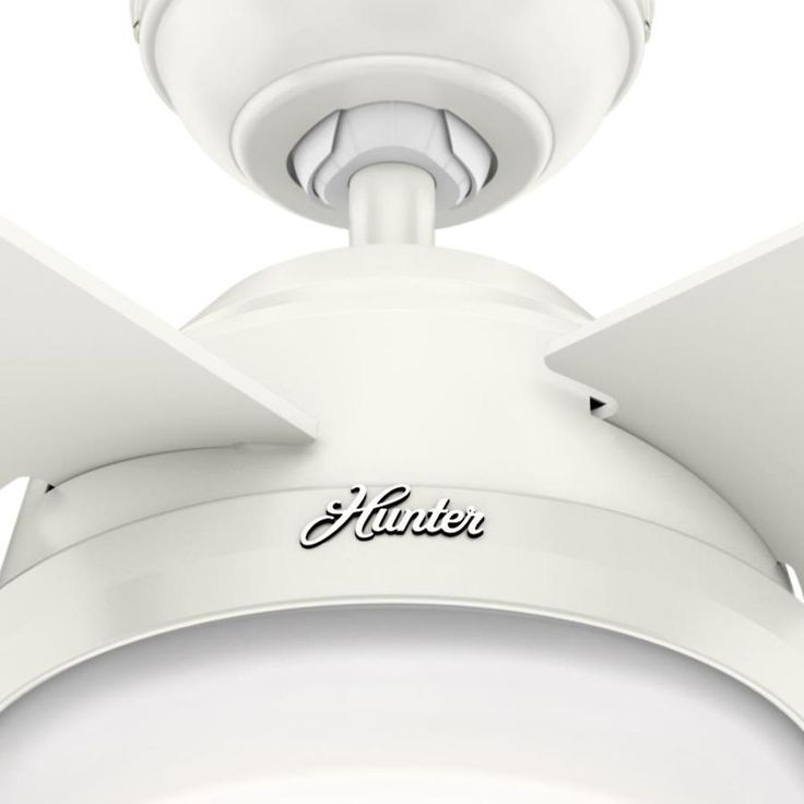 Hunter Dempsey 60-in Fresh White LED Indoor Ceiling Fan with Remote (4-Blade)