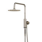 1-spray 8 in. Dual Shower Head and Handheld Shower Head with Low Flow in Brushed-Nickel - Super Arbor