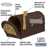 4800 Series Eagle Rural Post-Mount Mailbox - Super Arbor