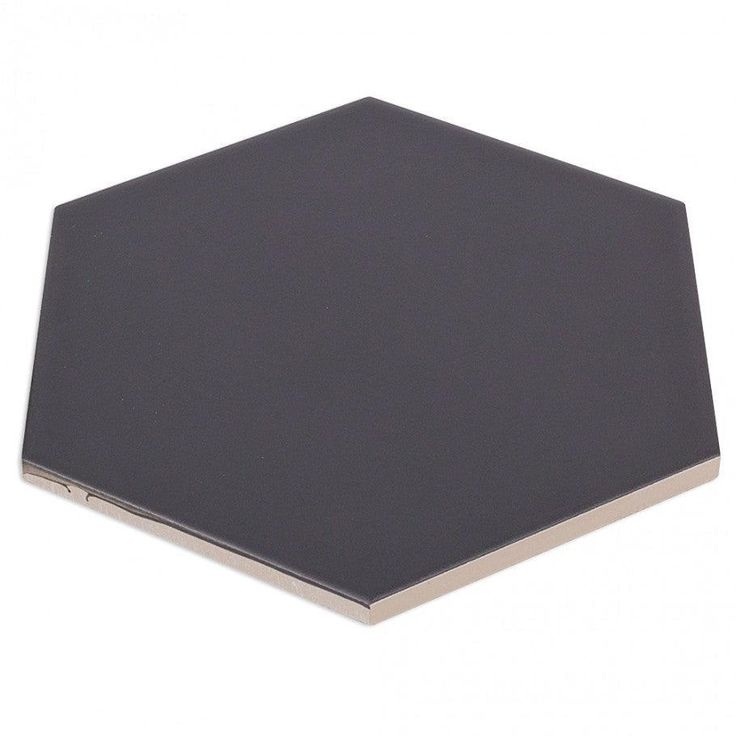 Magen Hex Dark Gray Matte Ceramic Hexagon Tile