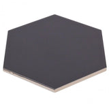 Magen Hex Dark Gray Matte Ceramic Hexagon Tile