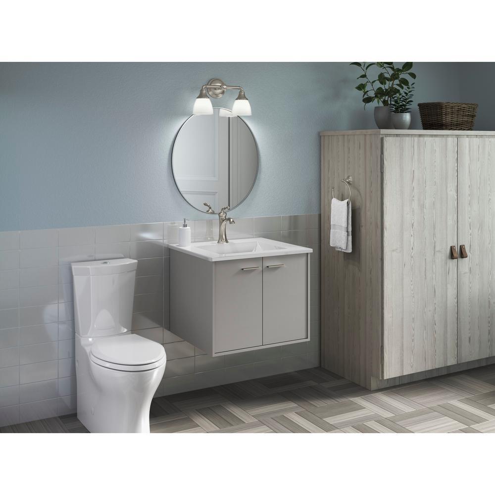 Ceramic/Impressions 25 in. Single Faucet Hole Vitreous China Vanity Top with Basin in White Impressions - Super Arbor