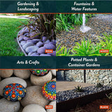 Southwest Boulder & Stone 1.0 cu. ft. 1 in. to 2 in. Buff Mexican Beach Pebble Smooth Round Rock for Gardens, Landscapes and Ponds - Super Arbor