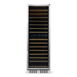 NewAir 160-Bottle Capacity Stainless Steel and Black Dual Zone Cooling Built-In/Freestanding Wine Chiller
