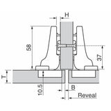 Frameless Cabinet Hinge (2-Pack) - Super Arbor