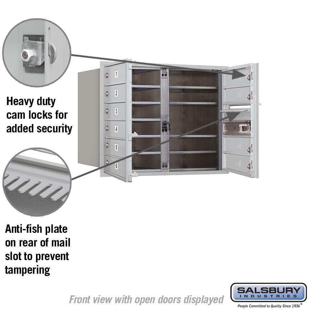 3700 Horizontal Series 10-Compartment Recessed Mount Mailbox - Super Arbor
