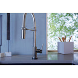 Trinsic Pro Single-Handle Pull-Down Sprayer Kitchen Faucet with Touch2O Technology and Spring Spout in Arctic Stainless - Super Arbor