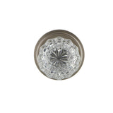 Classic Rosette 2-3/8 in. Backset Satin Nickel Privacy Bed/Bath Crystal Glass Door Knob - Super Arbor
