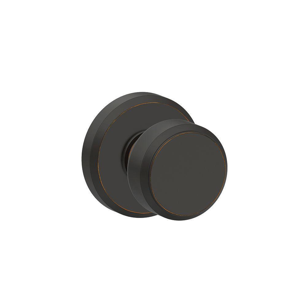 Bowery Matte Black Passage Hall/Closet Door Knob with Greyson Trim - Super Arbor