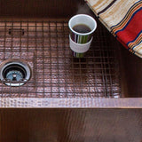 Adams Farmhouse/Apron-Front Handmade Pure Solid Copper 33 in. Single Bowl Kitchen Sink in Antique Copper