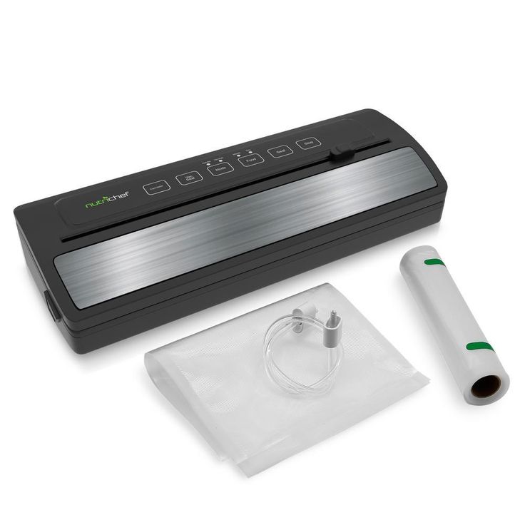 White with Reusable Vacuum Food Bags Automatic Food Vacuum Sealer Electric Air Sealing Preserver System