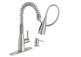 Springvale Single-Handle Pull-Down Sprayer Kitchen Faucet with Reflex and Power Boost in Matte Black