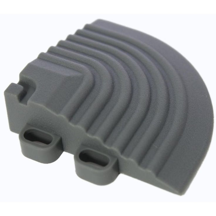 Swisstrax 2.5 in. x 2.5 in. Slate Grey Corner Edging for 15.75 in. Swisstrax Modular Tile Flooring (2-Pack)