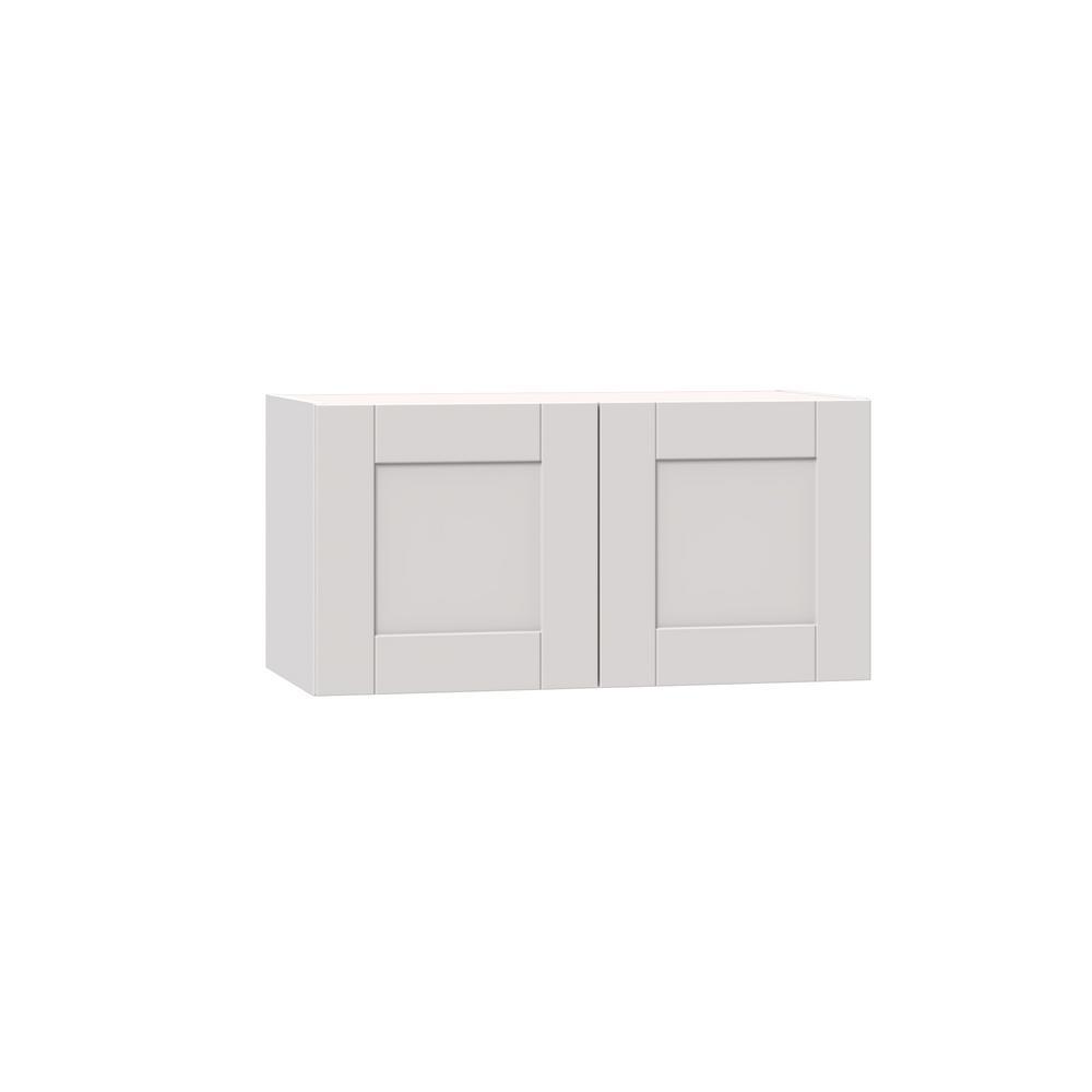 Shaker Assembled 36x20x24 in. Deep Wall Bridge Cabinet in Vanilla White - Super Arbor