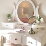 Allied Brass 8-in x 15-in Matte Gray Double-Sided Magnifying Countertop Vanity Mirror