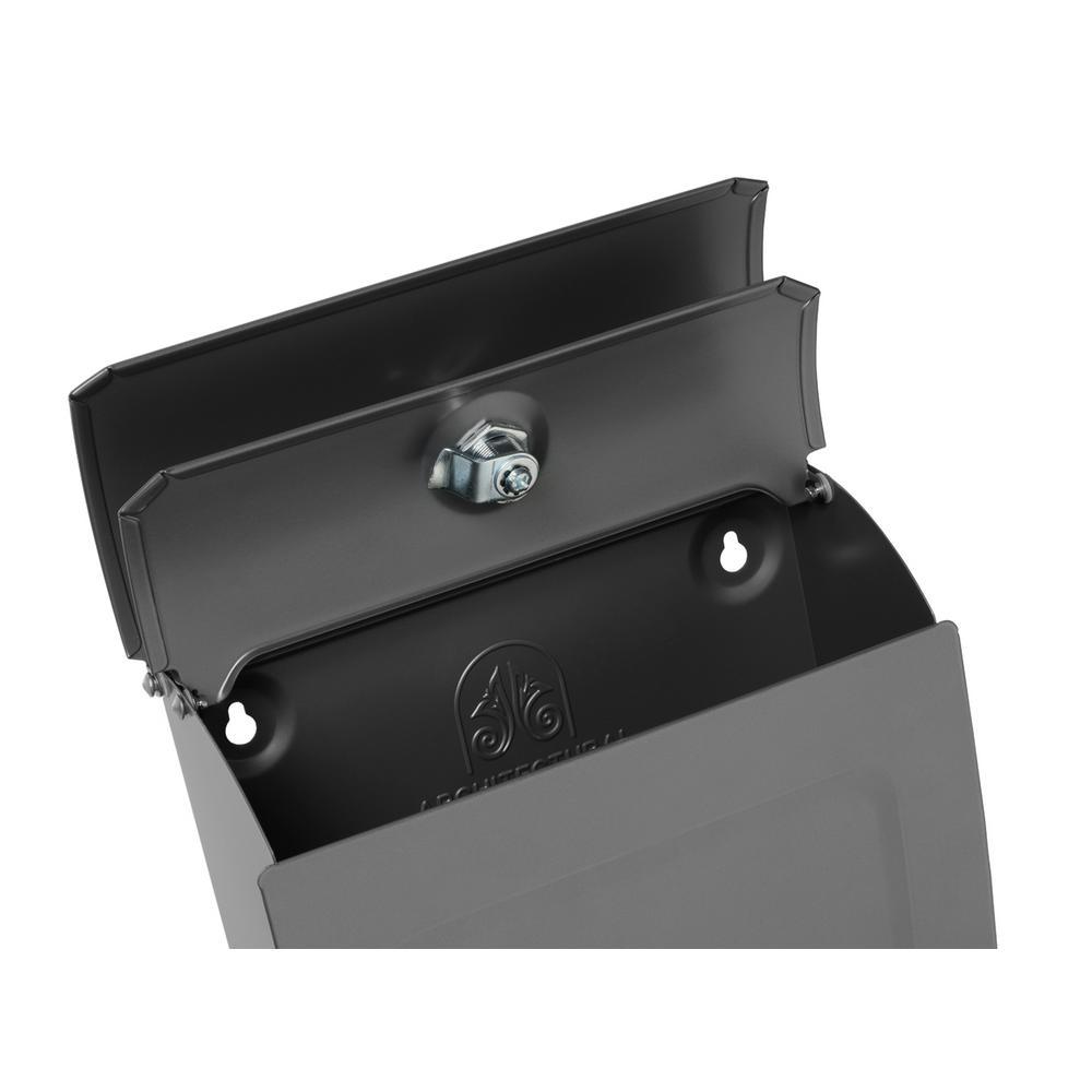 Aspen Locking Wall Mount Mailbox Graphite - Super Arbor