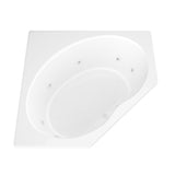Carnelian 5 ft. Center Drain Whirlpool Tub in White - Super Arbor
