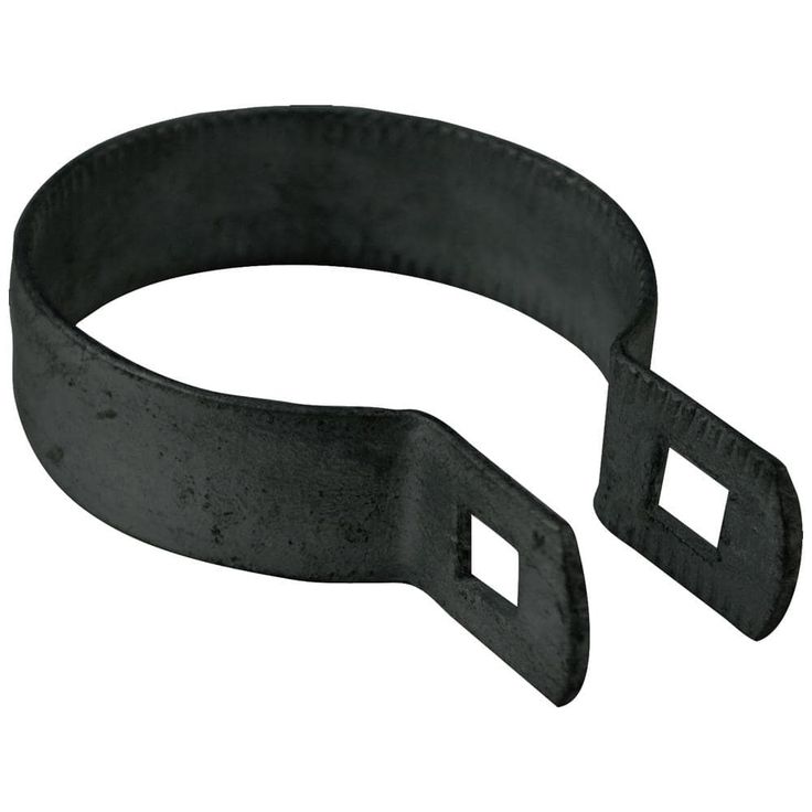 Everbilt 2-3/8 in. Chain Link Fence Black Steel Brace Band