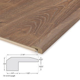 Cali Hardwoods 2.32-in x 75.2-in Knotty Barrel Wood Floor Threshold