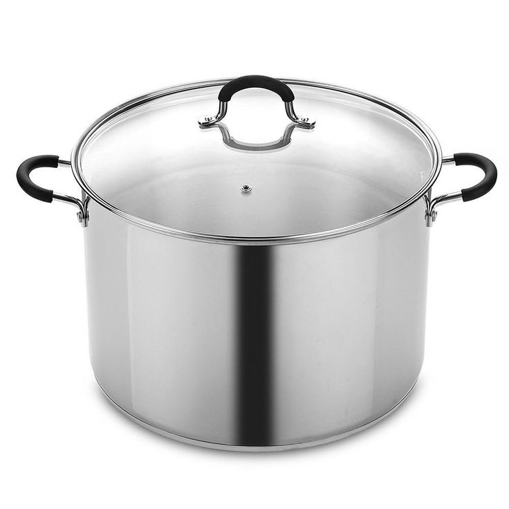 20 qt. Stainless Steel Stock Pot with Glass Lid