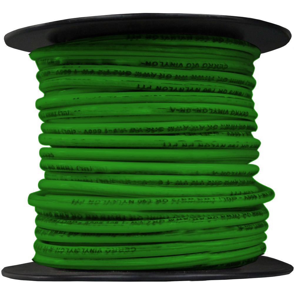 500 ft. 12/1 Green Solid THHN Wire - Super Arbor
