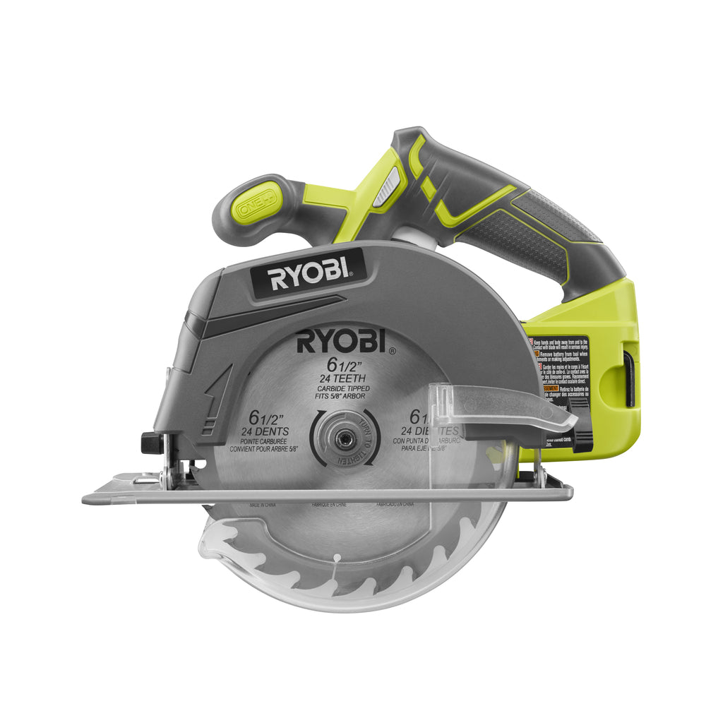 RYOBI 18-Volt ONE+ Cordless 6-1/2 in. Circular Saw with 1.5 Ah Compact Lithium-Ion Battery