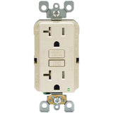 20 Amp 125-Volt Duplex SmarTest Self-Test Tamper Resistant GFCI Outlet, Black - Super Arbor
