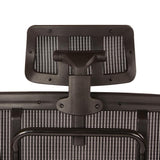 Breathable Vertical Black Headrest with Steel/Gray Mesh - Super Arbor
