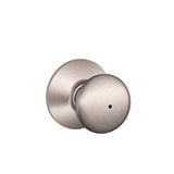 Schlage Plymouth Satin Nickel Privacy Lockset, ANSI Grade 2, Fits 1-3/8 to 1-3/4 in Doors