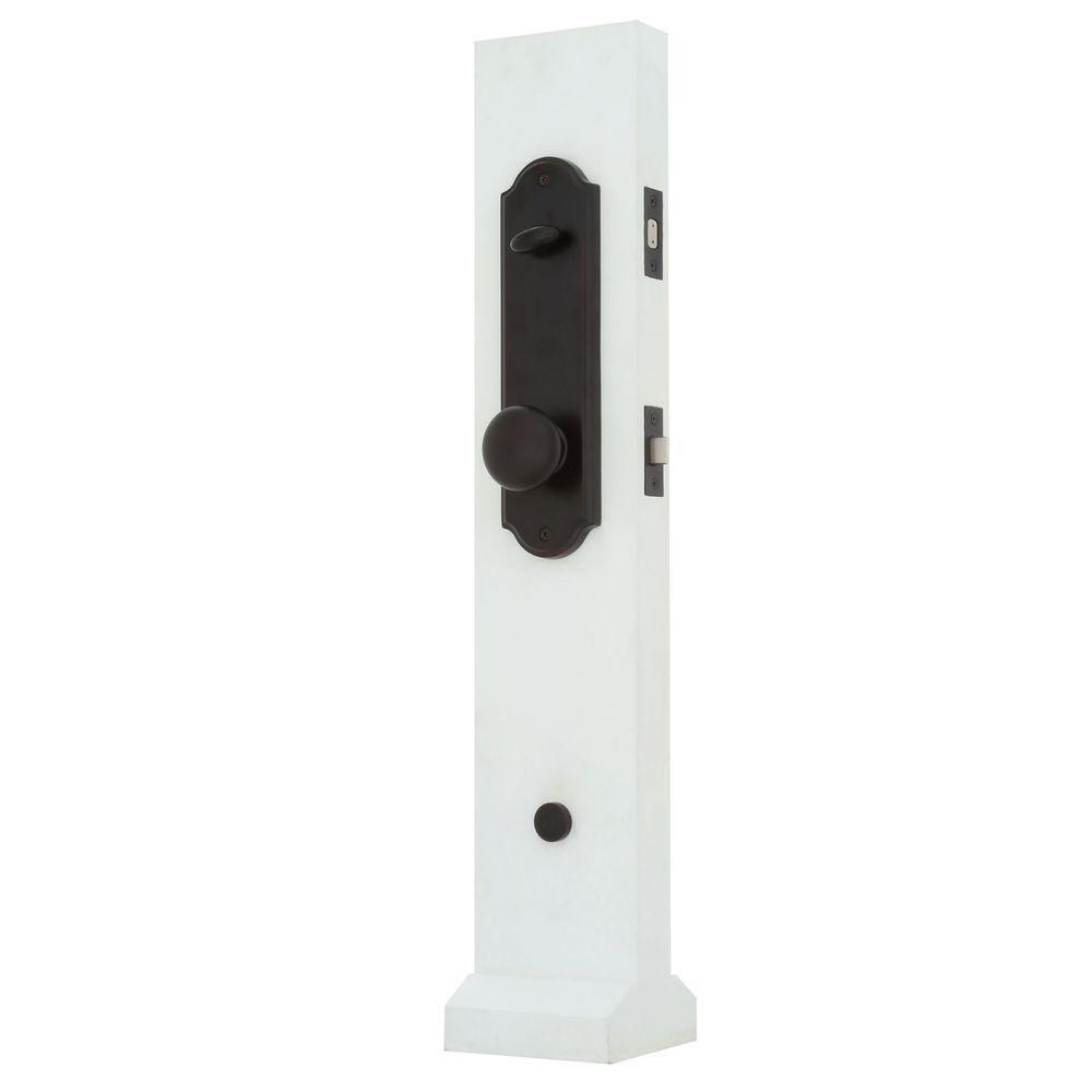 Elegance Single Cylinder Oil-Rubbed Bronze Philbrook Door Handleset with Impresa Knob - Super Arbor