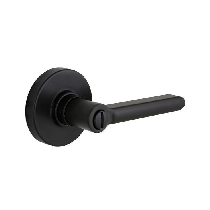 Tonbridge Satin Nickel Bed/Bath Door Lever with Square Rose (4-Pack)