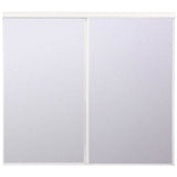 RELIABILT BY0120 72-in x 80-in Bright White Mirrored Glass Prefinished Mirror Sliding Door Hardware Included