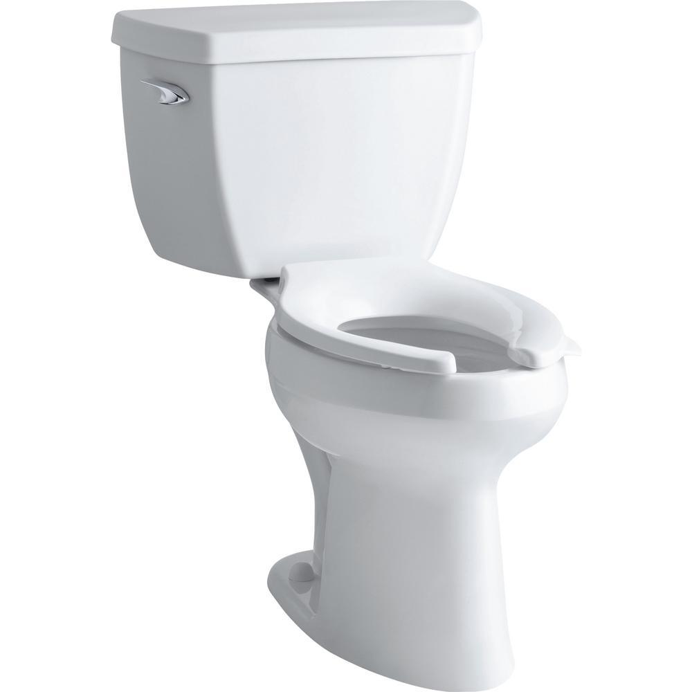 Highline 2-piece 1.28 GPF Single Flush Elongated Toilet in Biscuit, Seat Not Included - Super Arbor