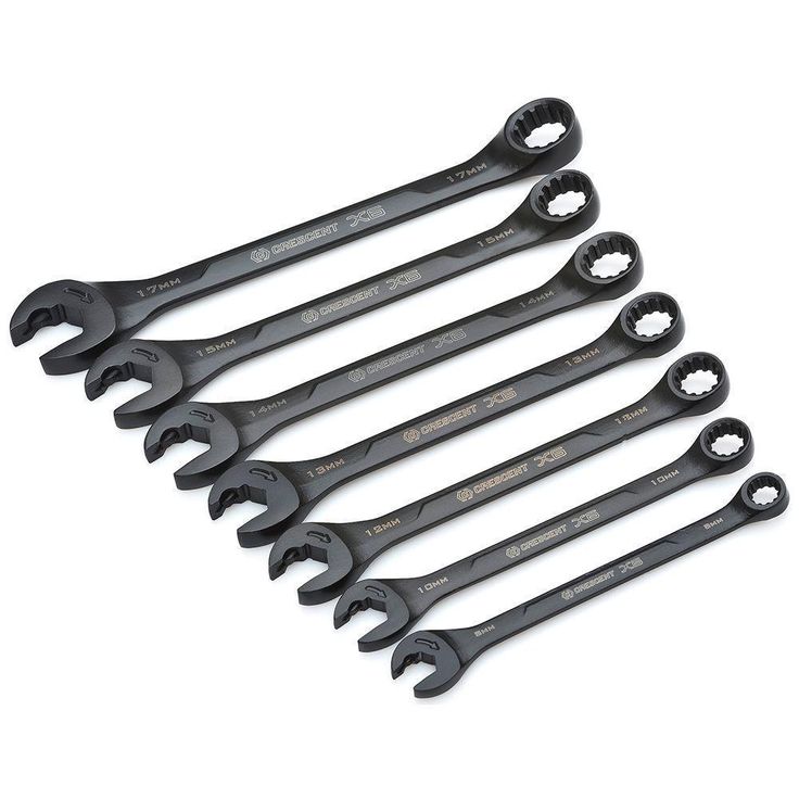 MM Ratcheting Open-End & Static Box-End Combination Wrench Set (7-Piece)