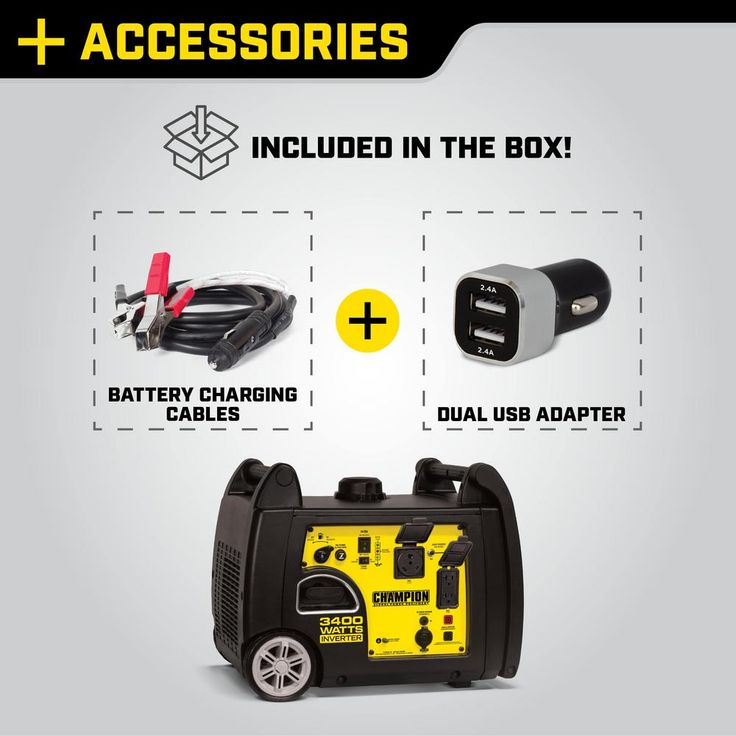 CHAMPION POWER EQUIPMENT 3400-Watt Gasoline Powered Recoil Start Portable Inverter Generator with 192 cc Engine