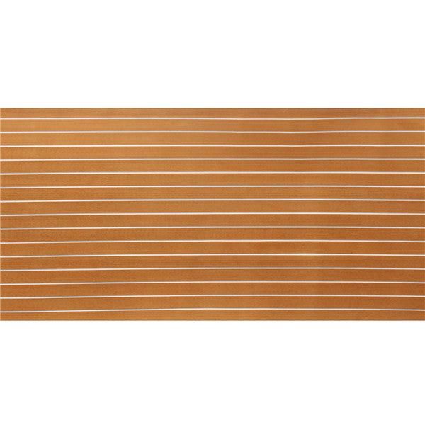 1Pcs 95'' x 35'' Marine Boat Sheet Teak Decking Boat Flooring Mats Yacht Flooring EVA Foam Floor Sheet Non-Skid Self-Adhesive Sea Deck , 5.5mm Thickness