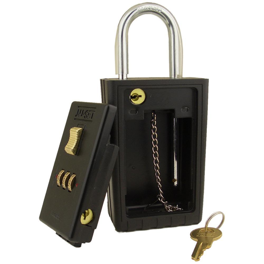 3 Digit Numeric Combination Lock Box with Key Locking Shackle - Super Arbor