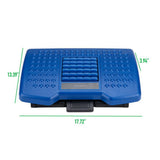 Blue Adjustable Height Ergonomic Foot Rest with Massage Rollers - Super Arbor