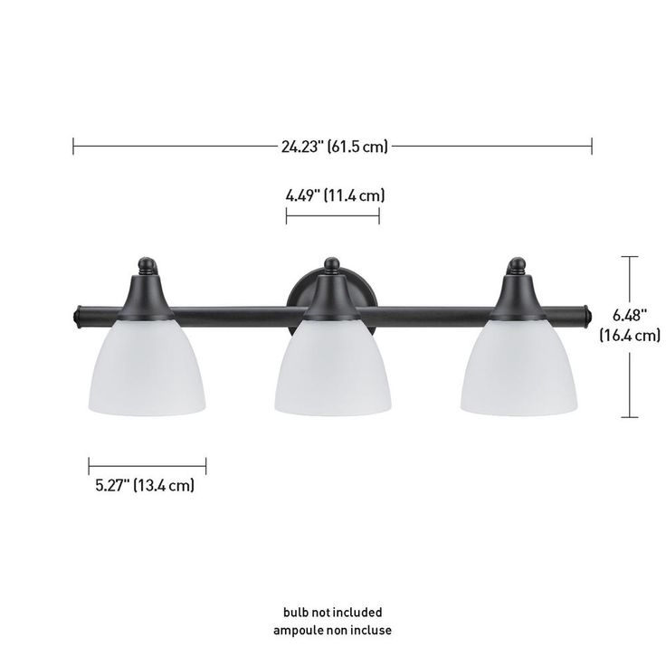 Jayden 3-Light Oil Rubbed Bronze Vanity Light with Frosted Glass Shades and 4-Piece Bath Set