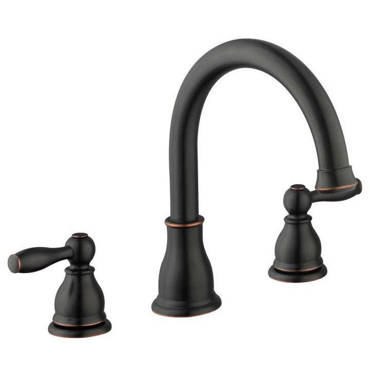 Mandouri 2-Handle Deck Mount Roman Tub Faucet in Bronze