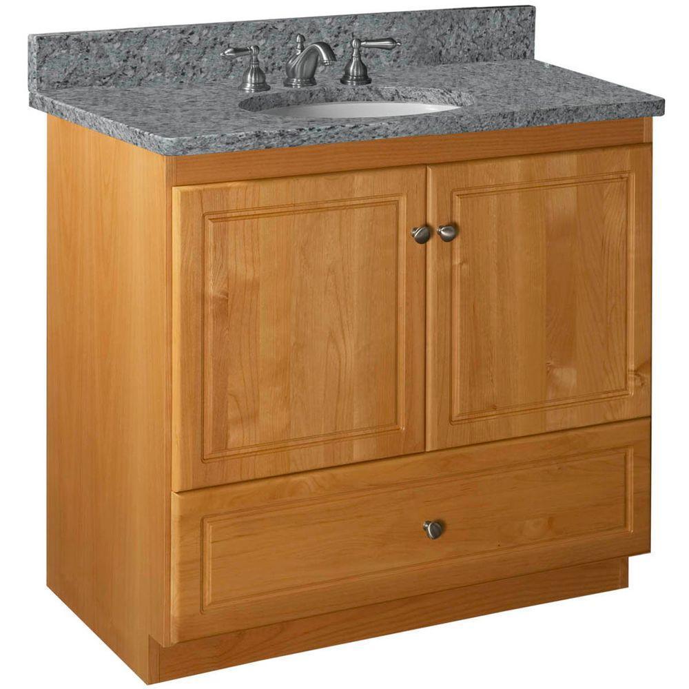 Ultraline 48 in. W x 21 in. D x 34.5 in. H Vanity Cabinet Only in Natural Alder - Super Arbor