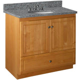Ultraline 48 in. W x 21 in. D x 34.5 in. H Vanity Cabinet Only in Natural Alder - Super Arbor