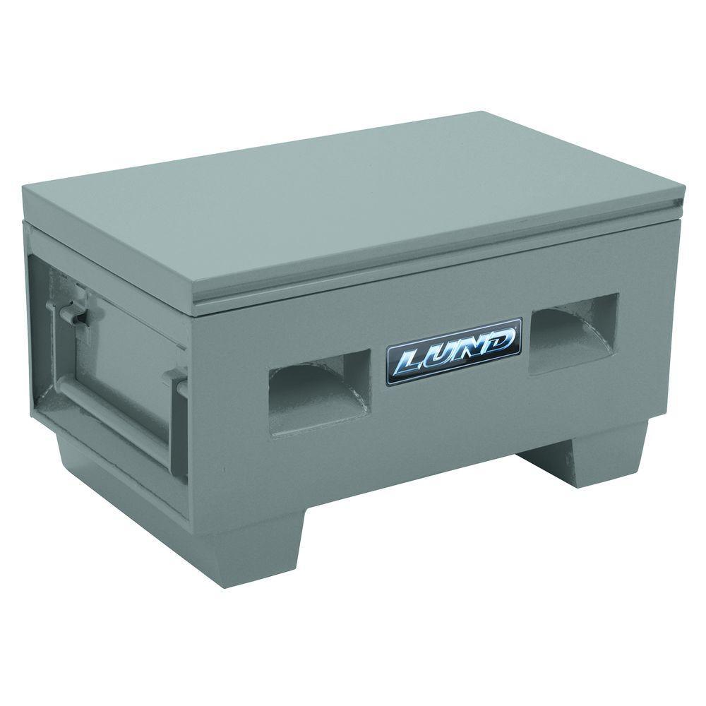 Lund 60 in Grey Steel Full Size Chest Truck Tool Box with mounting hardware and keys included - Super Arbor