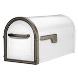 Bungalow Rubbed Bronze Post Mount Mailbox with Antique Nickel Accents - Super Arbor