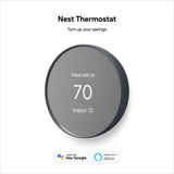Nest Thermostat - Smart Programmable Wi-Fi Thermostat - Charcoal - Super Arbor
