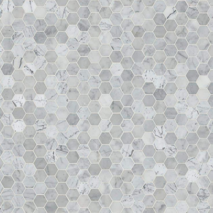 MSI Carrara White Hexagon 12 in. x 12 in. x 10 mm Polished Marble Mesh-Mounted Mosaic Floor and Wall Tile (10 sq. ft. /case)