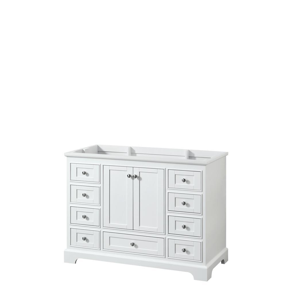Deborah 59.25 in. W x 21.5 in. D Vanity Cabinet in White - Super Arbor